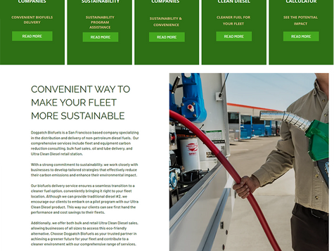 Website Design for Dogpatch Biofuels