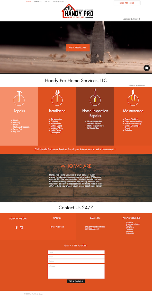 Website Design For a Maintenance Company