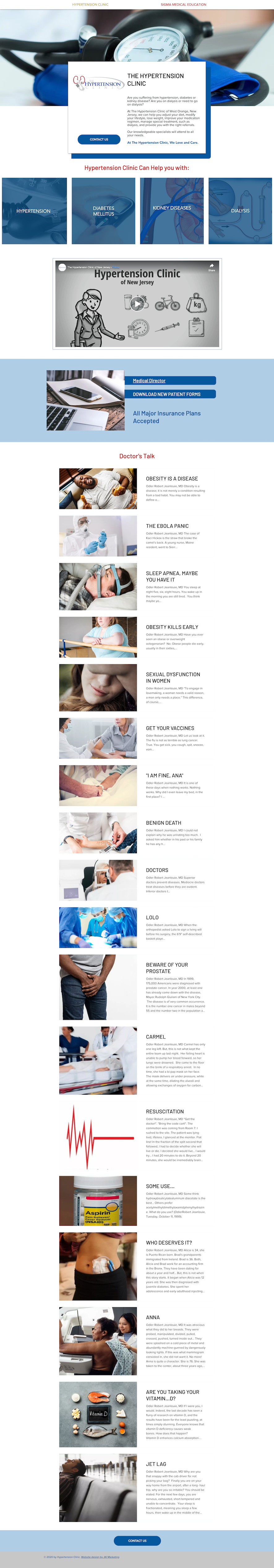 Website Design For The Hypertension Clinic