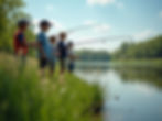 Family Summer Fishing Picnic