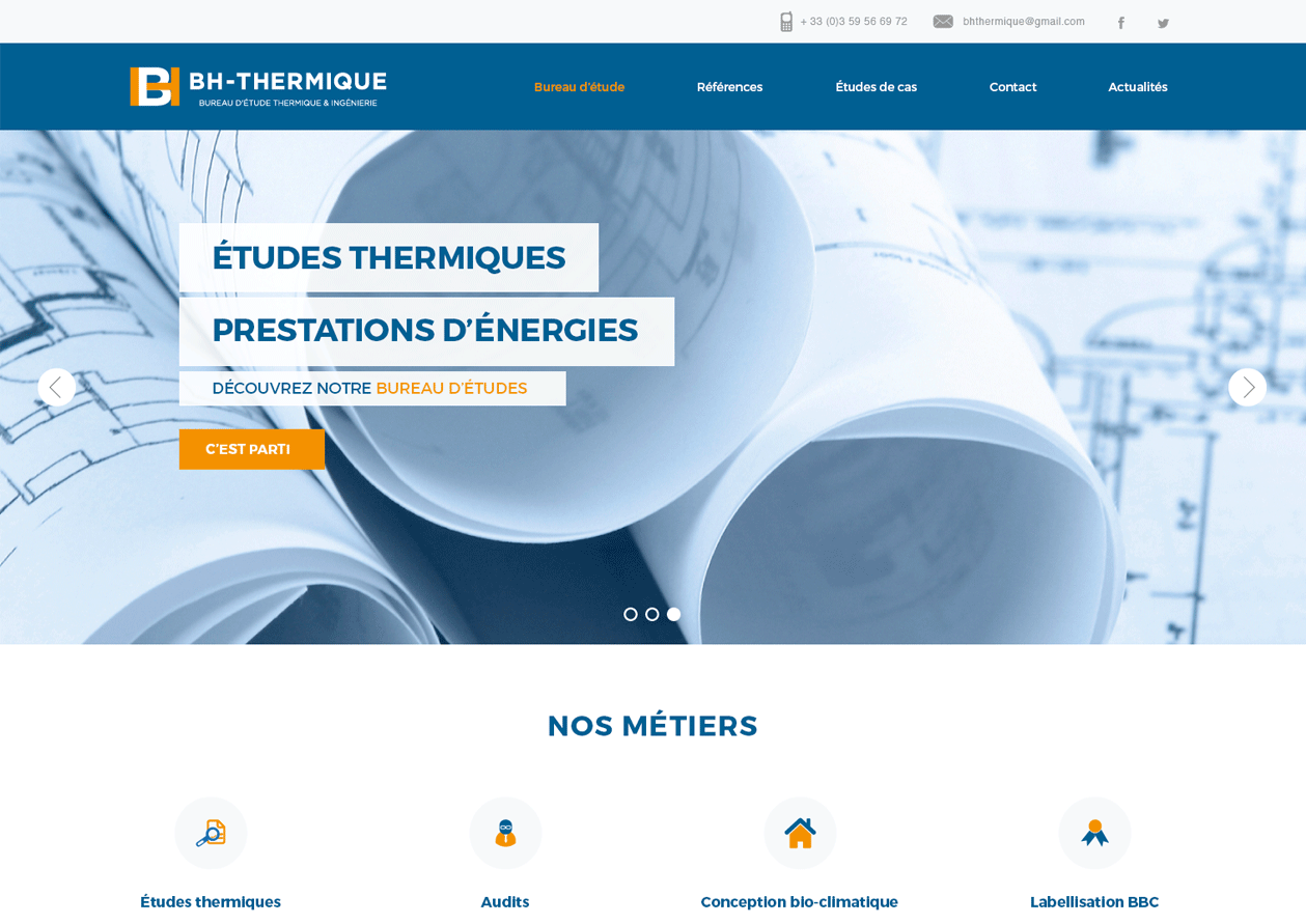 BH THERMIQUE - Web design