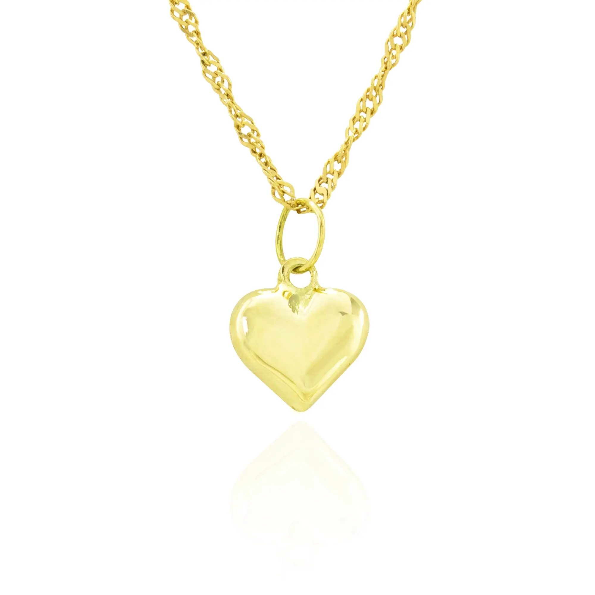 Colar com Pingente Coração 6mm Ouro 18K