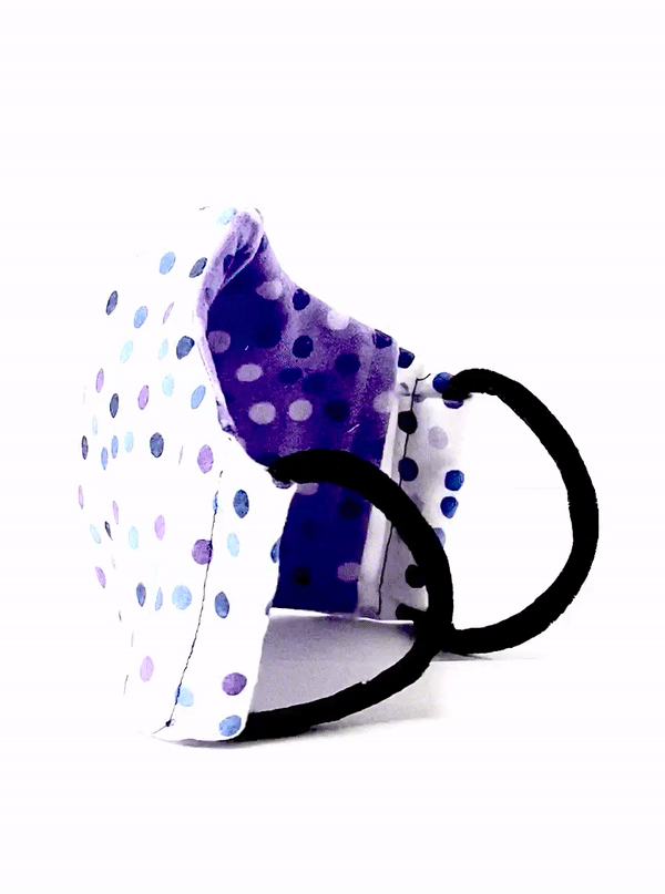 White Polka Dot Face Mask