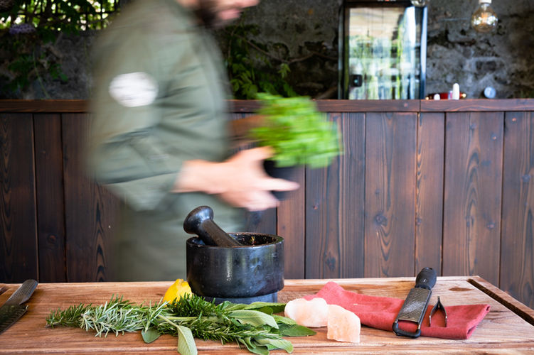 Savour Chef Bianchi's charcoal oven baked specialties. 