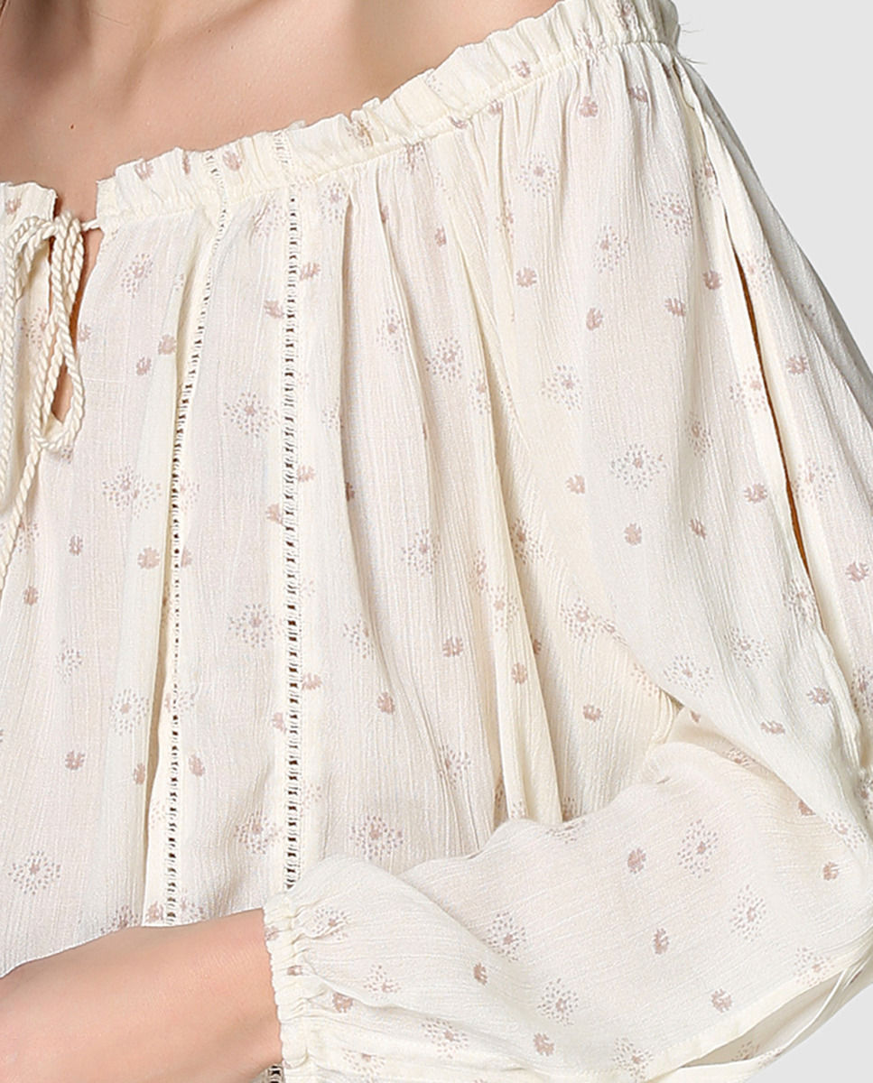 Miniatura: Blusa estampada shoulder off