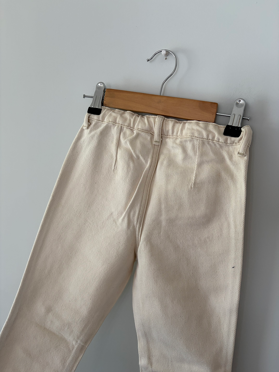 Thumbnail: ecru flared jeans broek h&m 116