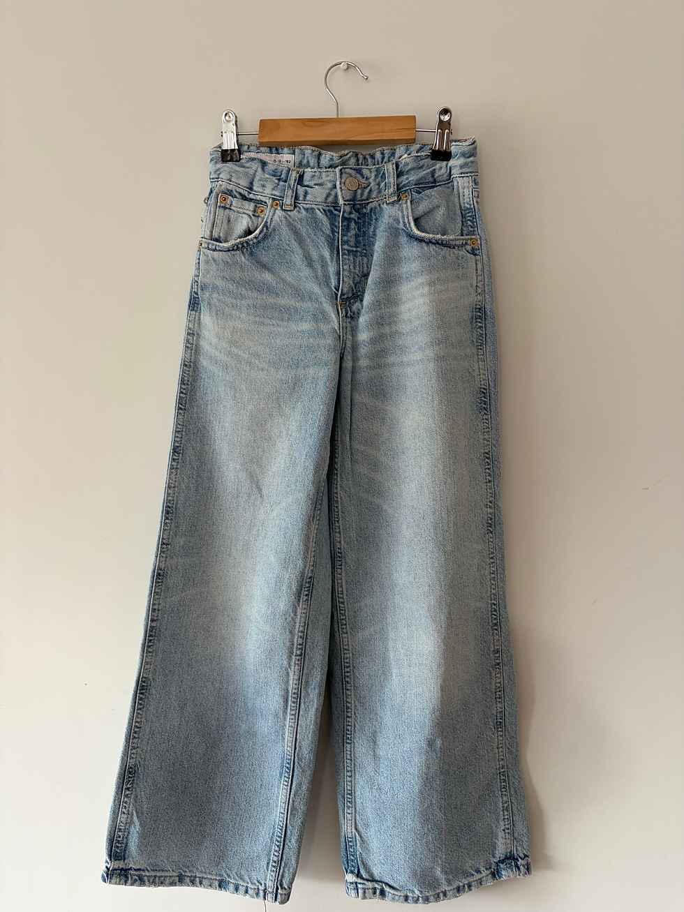 Thumbnail: brede jeans broek zara 152