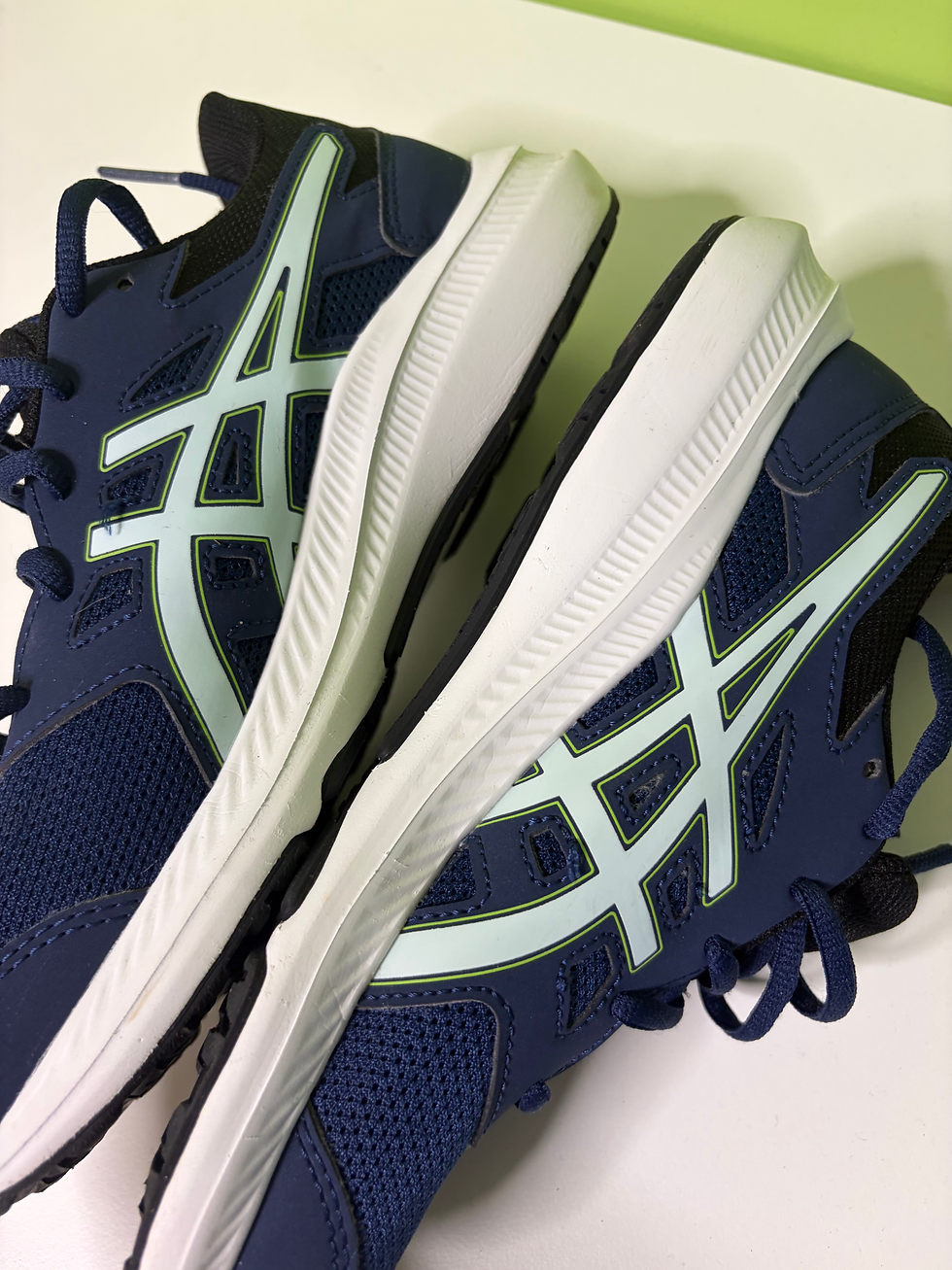 Thumbnail: schoenen: blauwe sportschoenen asics 35