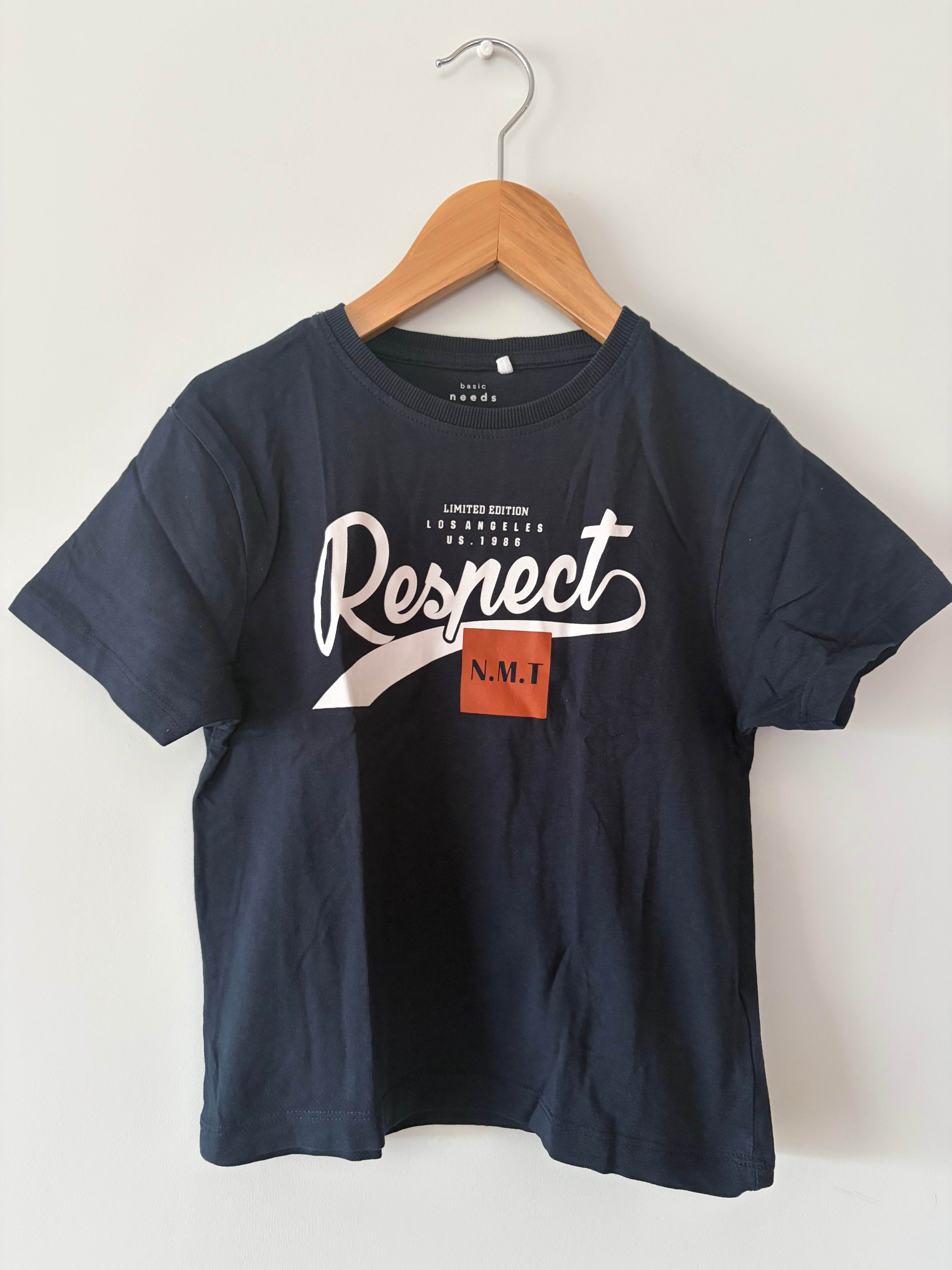 donker blauwe t-shirt opdruk name it 116