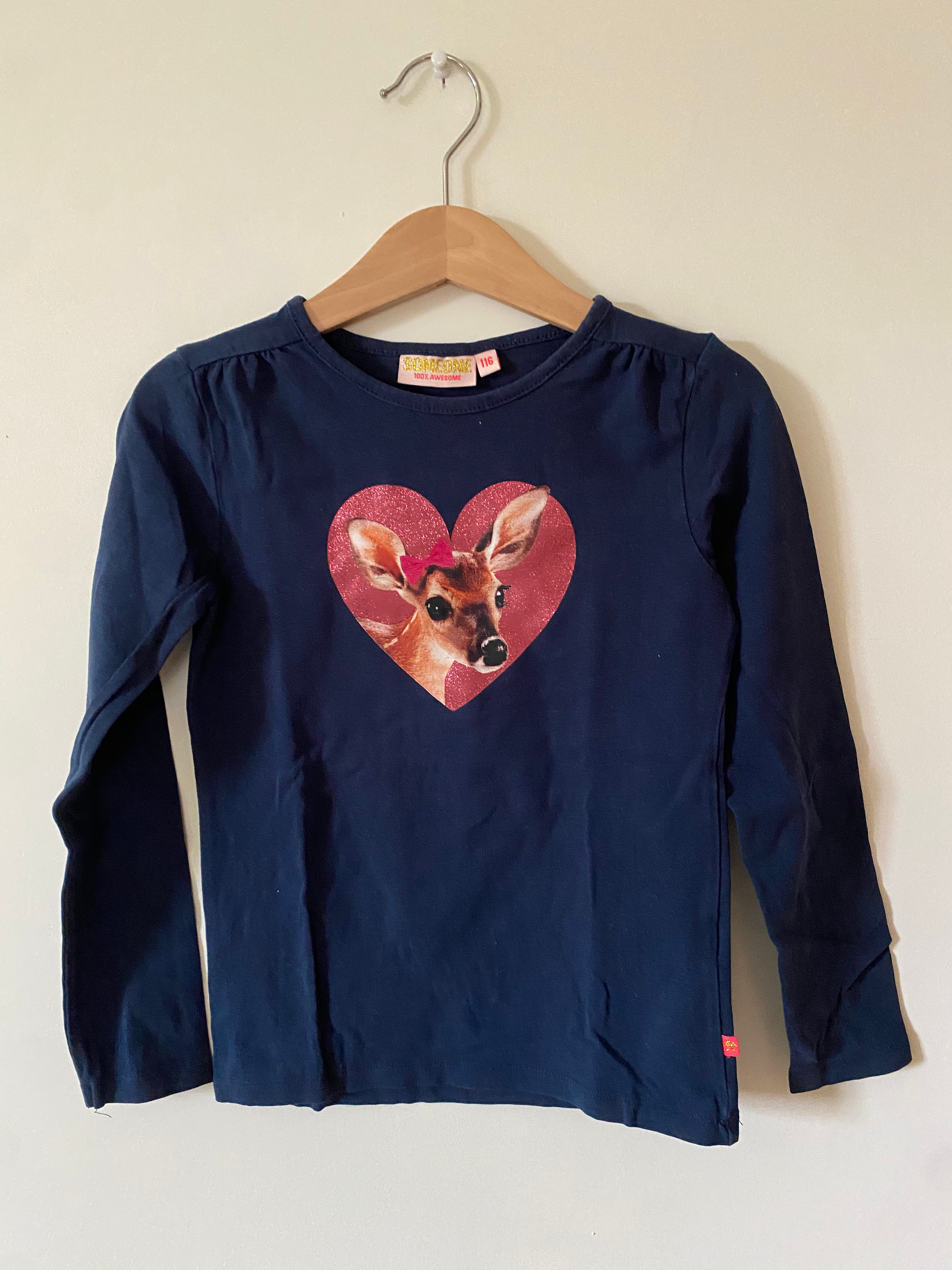 blauwe longsleeve hert someone 116