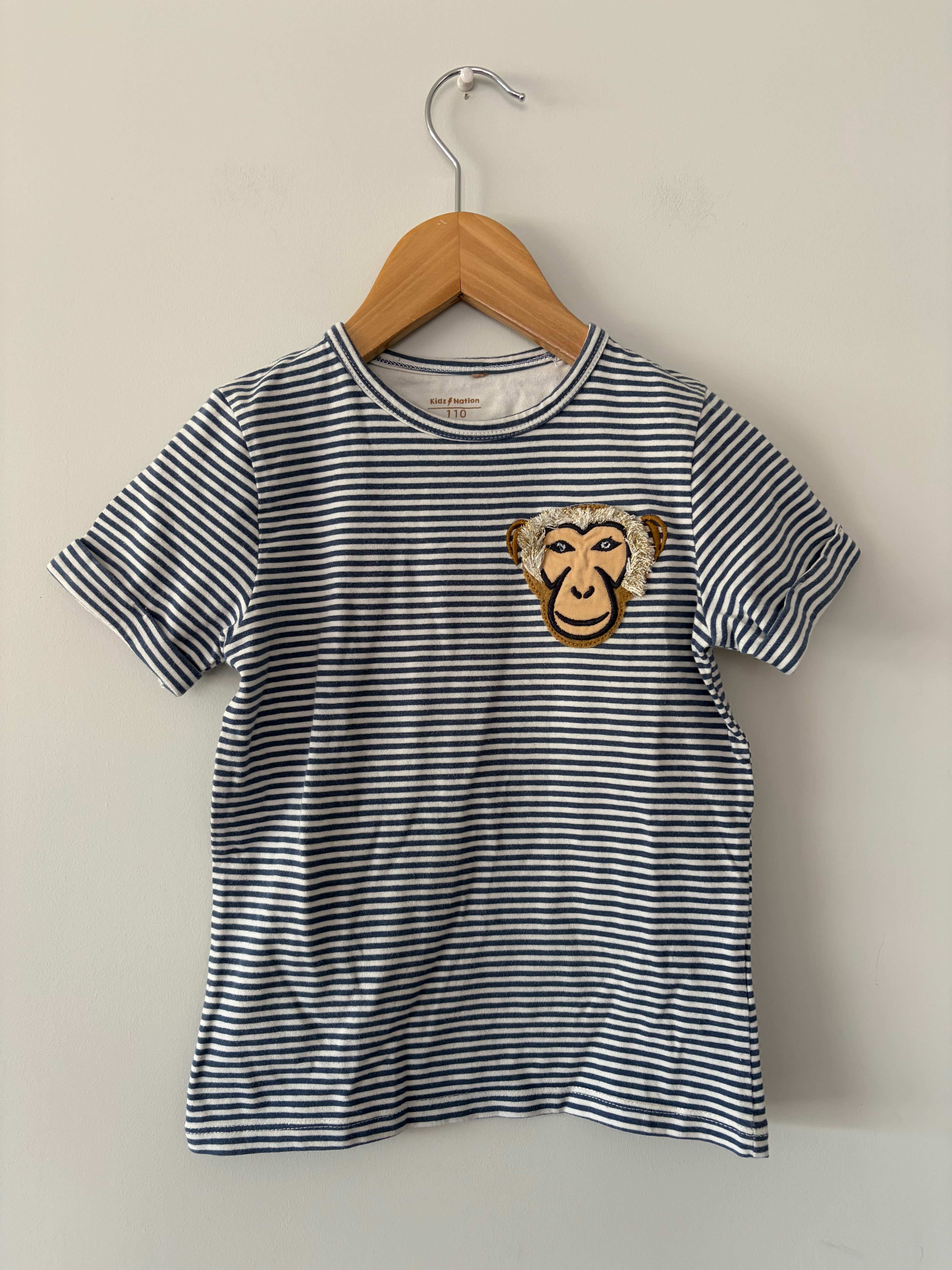 blauw gestreepte t-shrit leeuw JBC 110