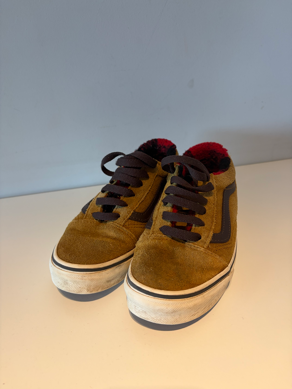 Thumbnail: schoenen: bruine sneakers vans 33