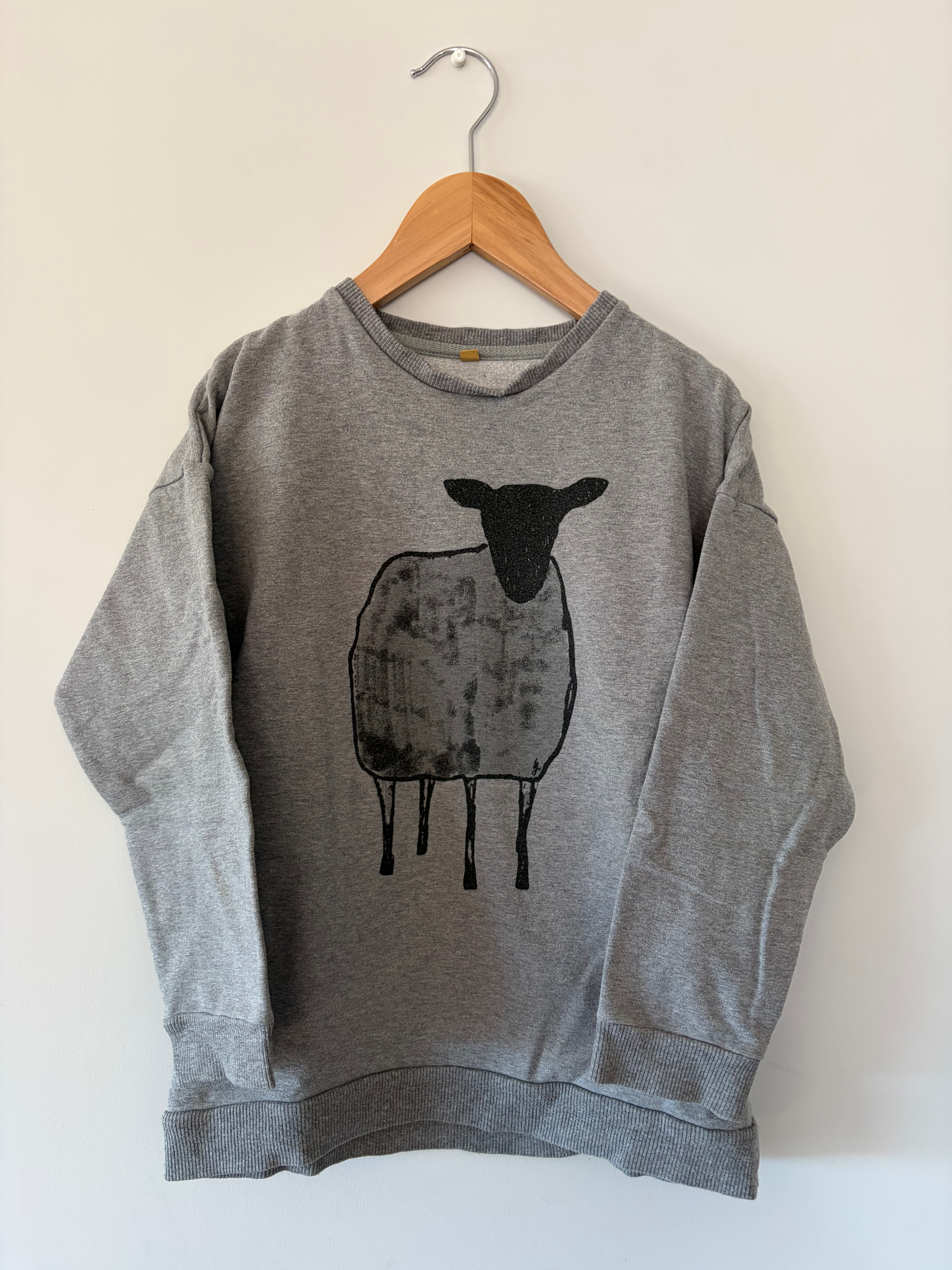 grijze sweater schaap loïtie kid 116/122