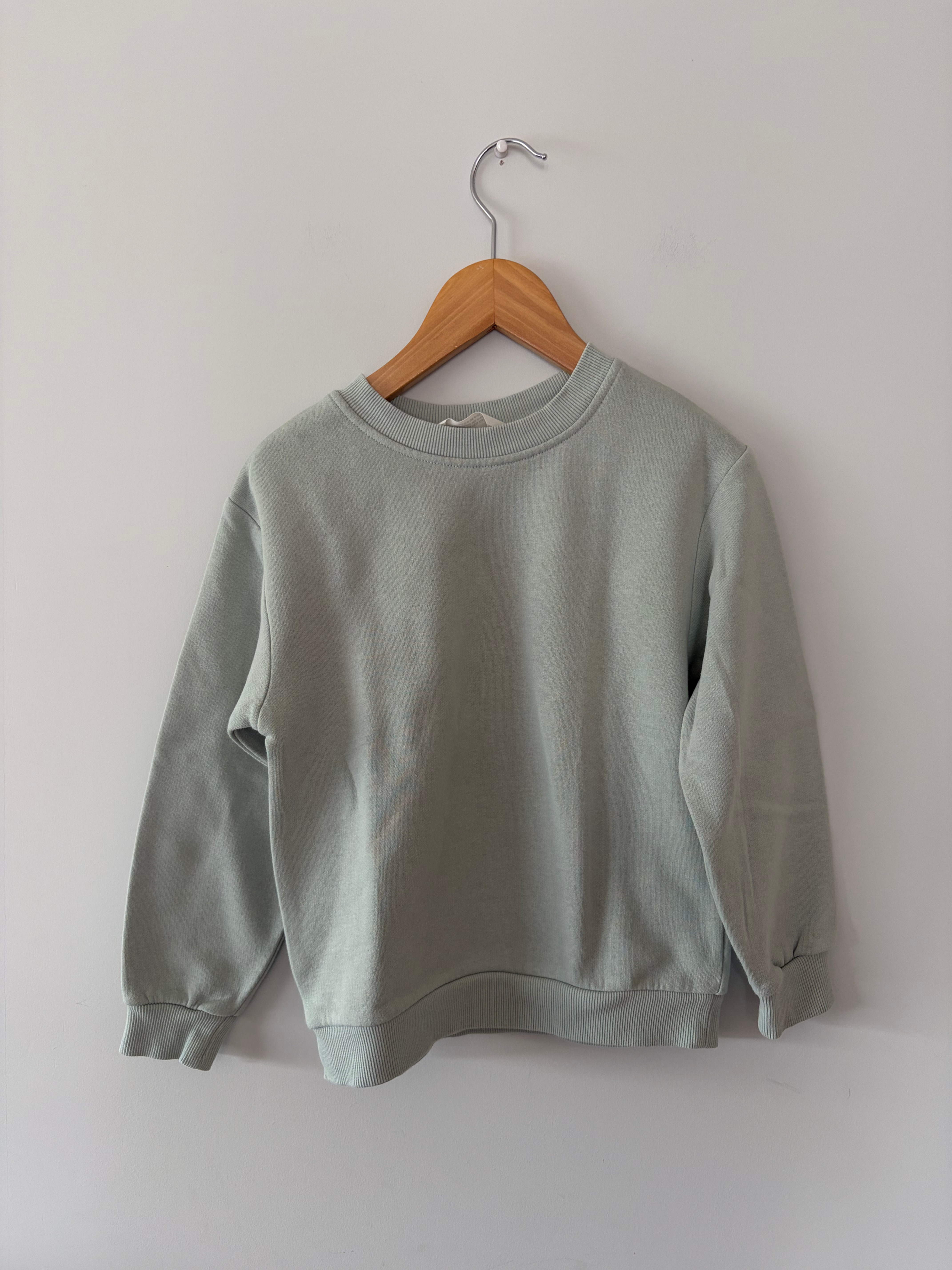 groene effen sweater h&m 110/116