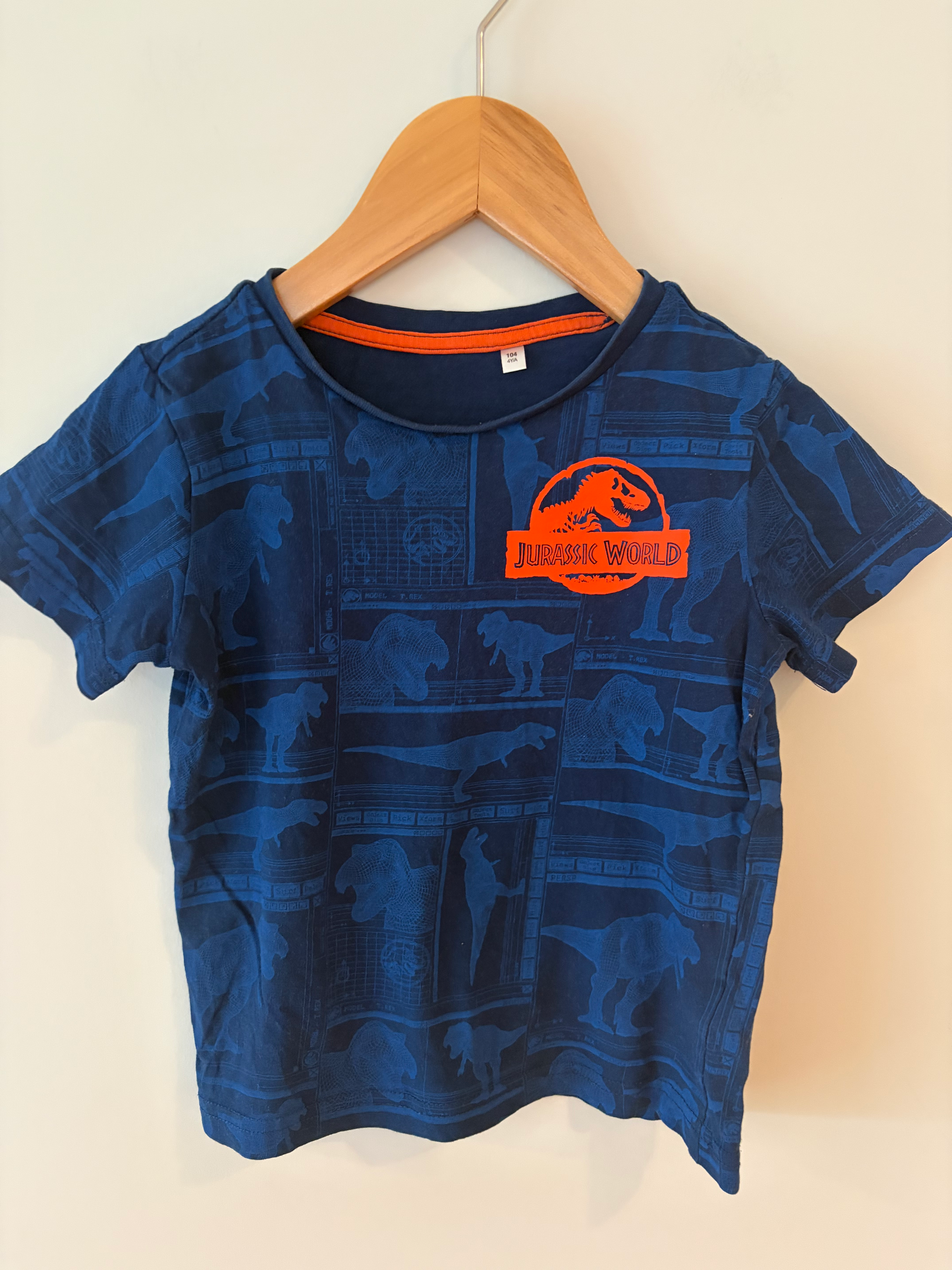 blauwe zomer pyjama dino c&a 104
