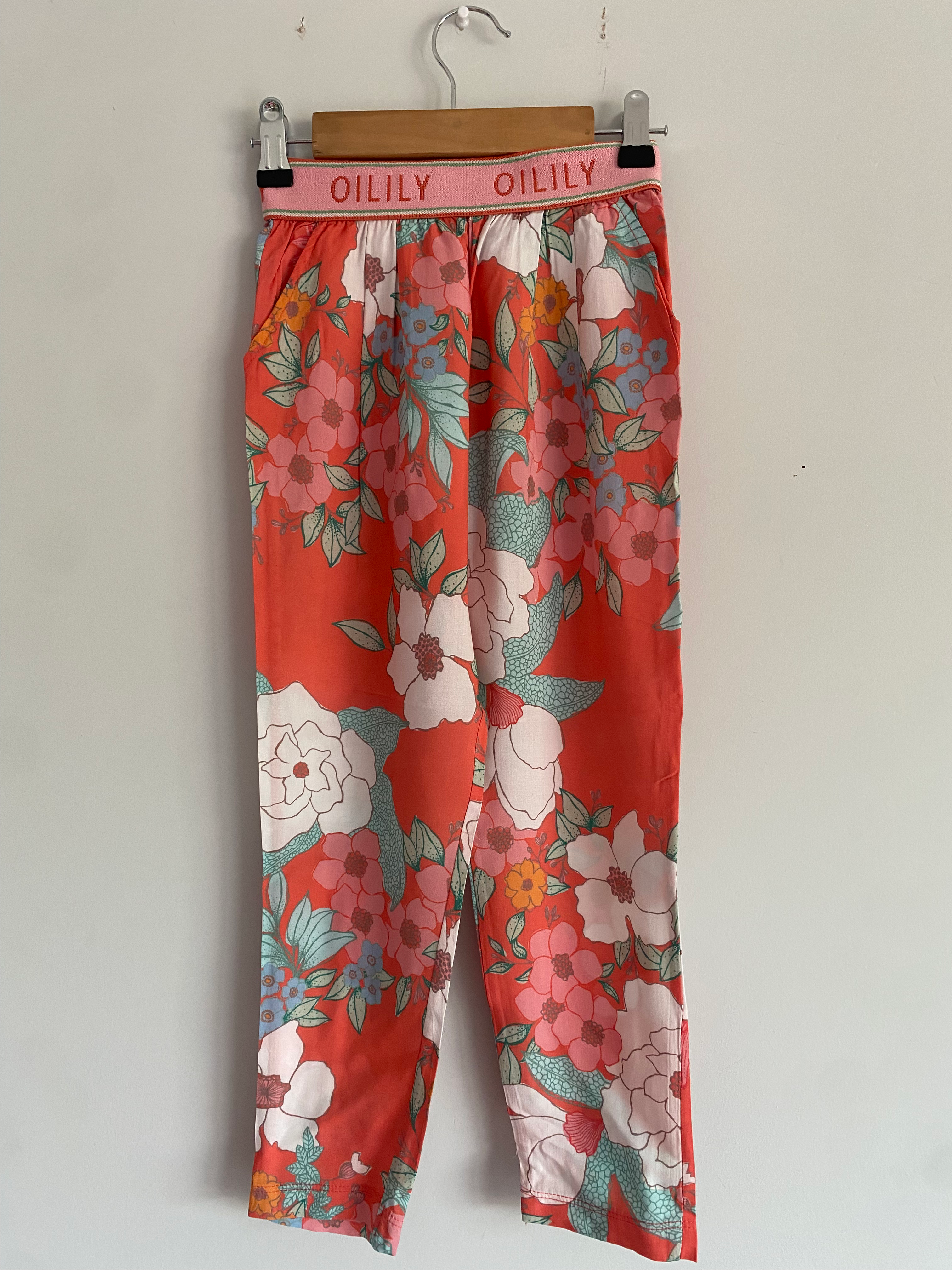 rode broek bloemen oilily 110