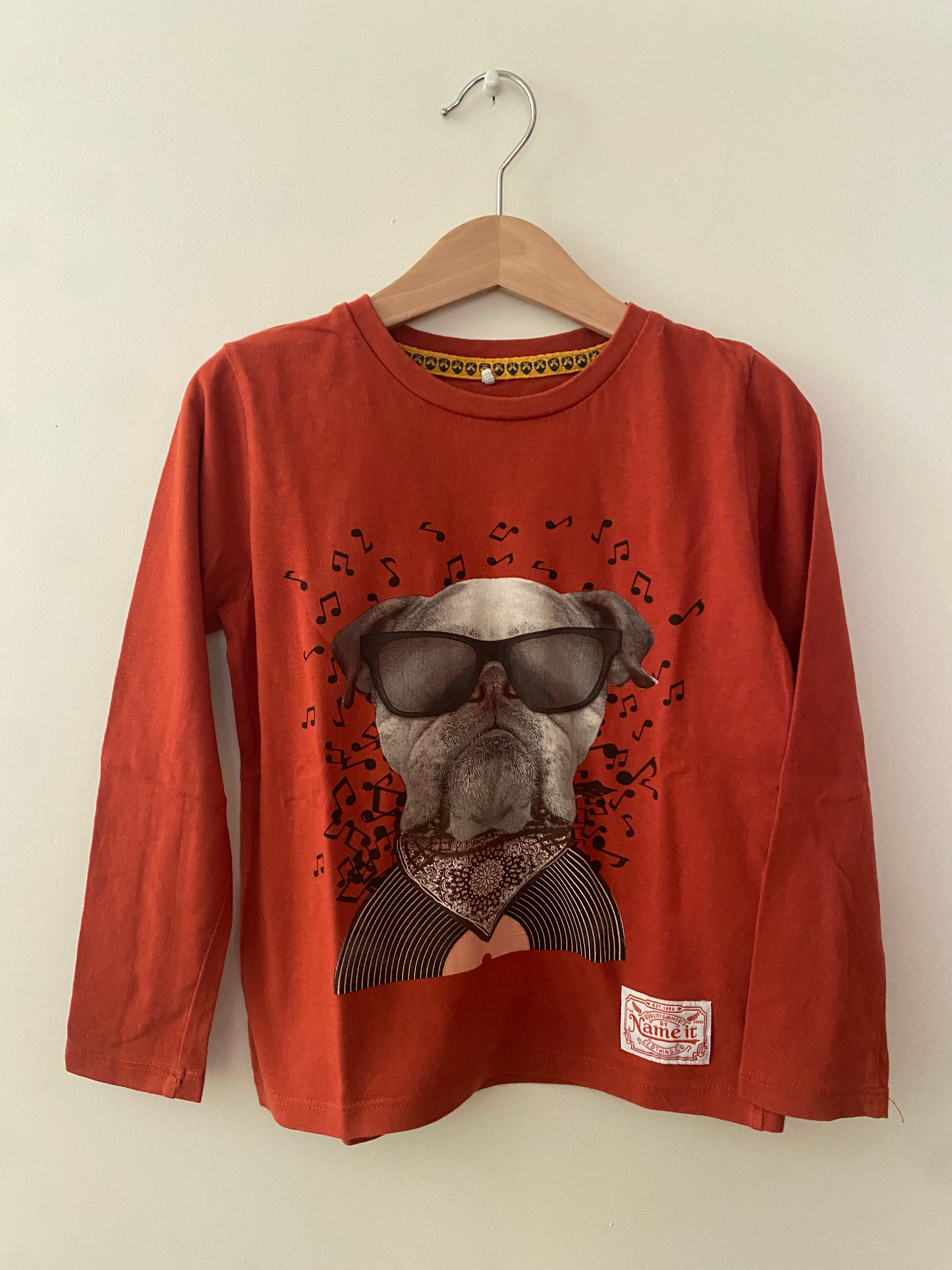 oranje longsleeve hond name it 116