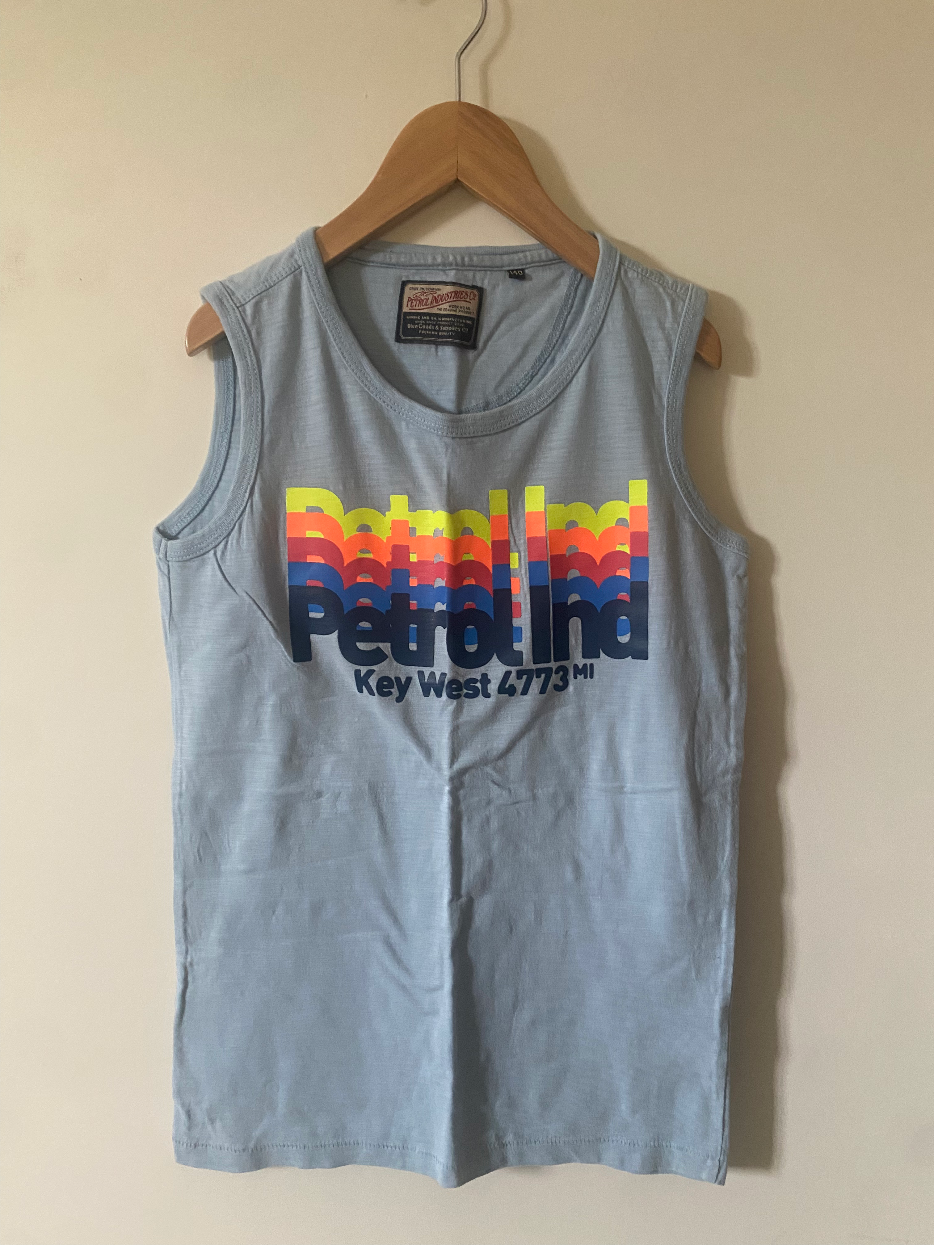 licht blauwe tanktop petrol industries 140