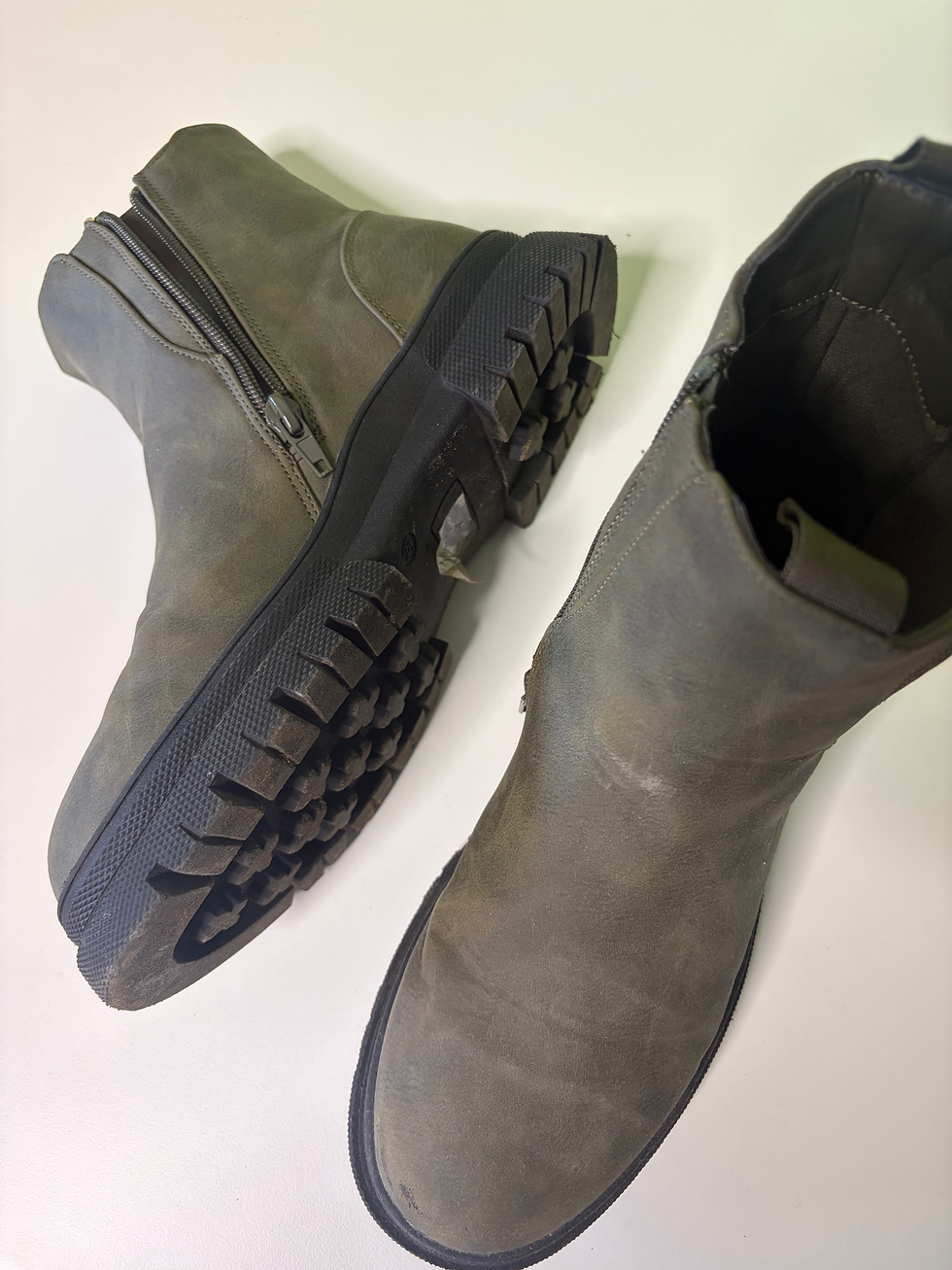 Thumbnail: schoenen: kaki groene bottines reserved 38