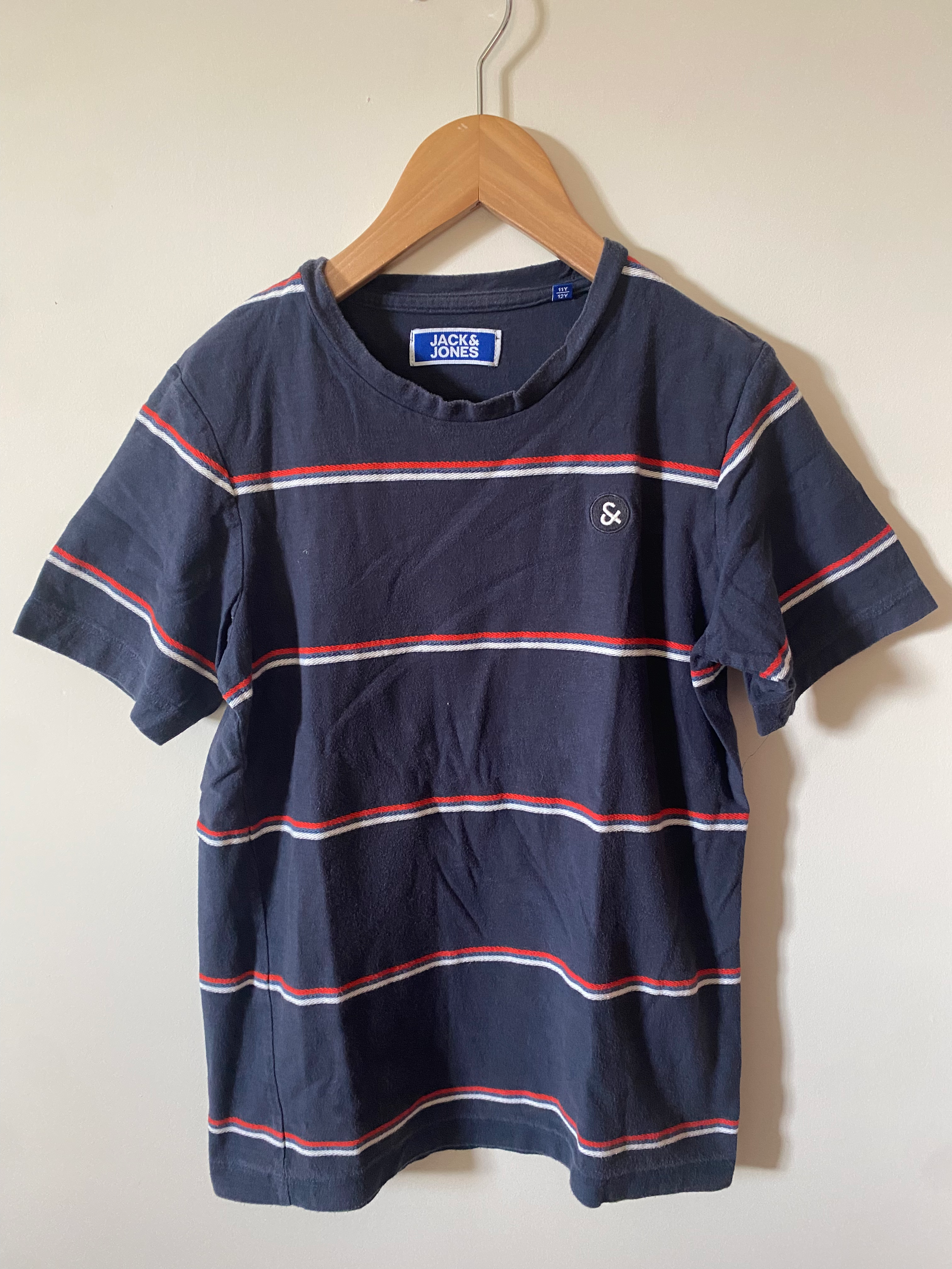 blauw gestreepte t-shirt jack & jones 152