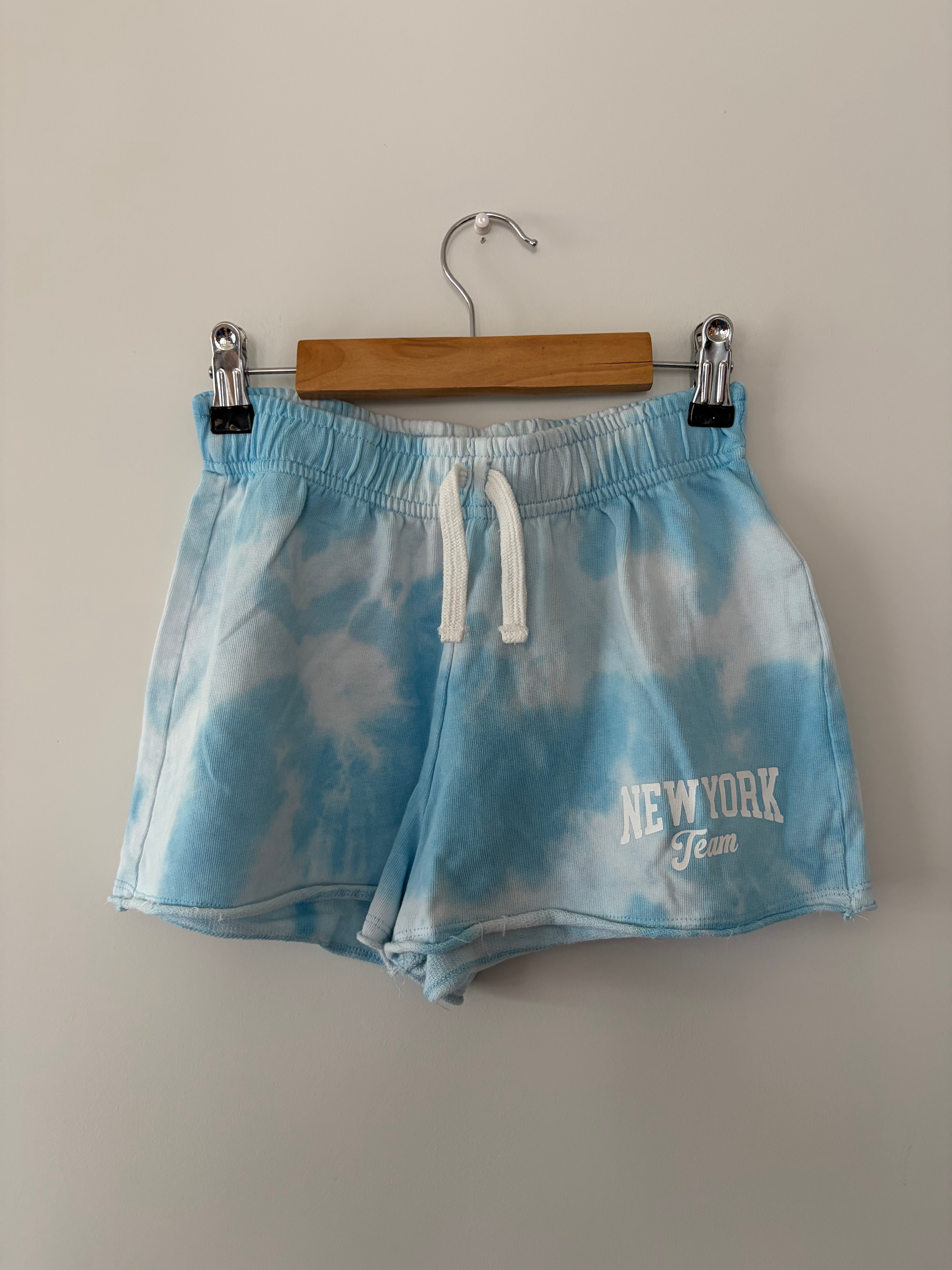 blauwe short print zara 140