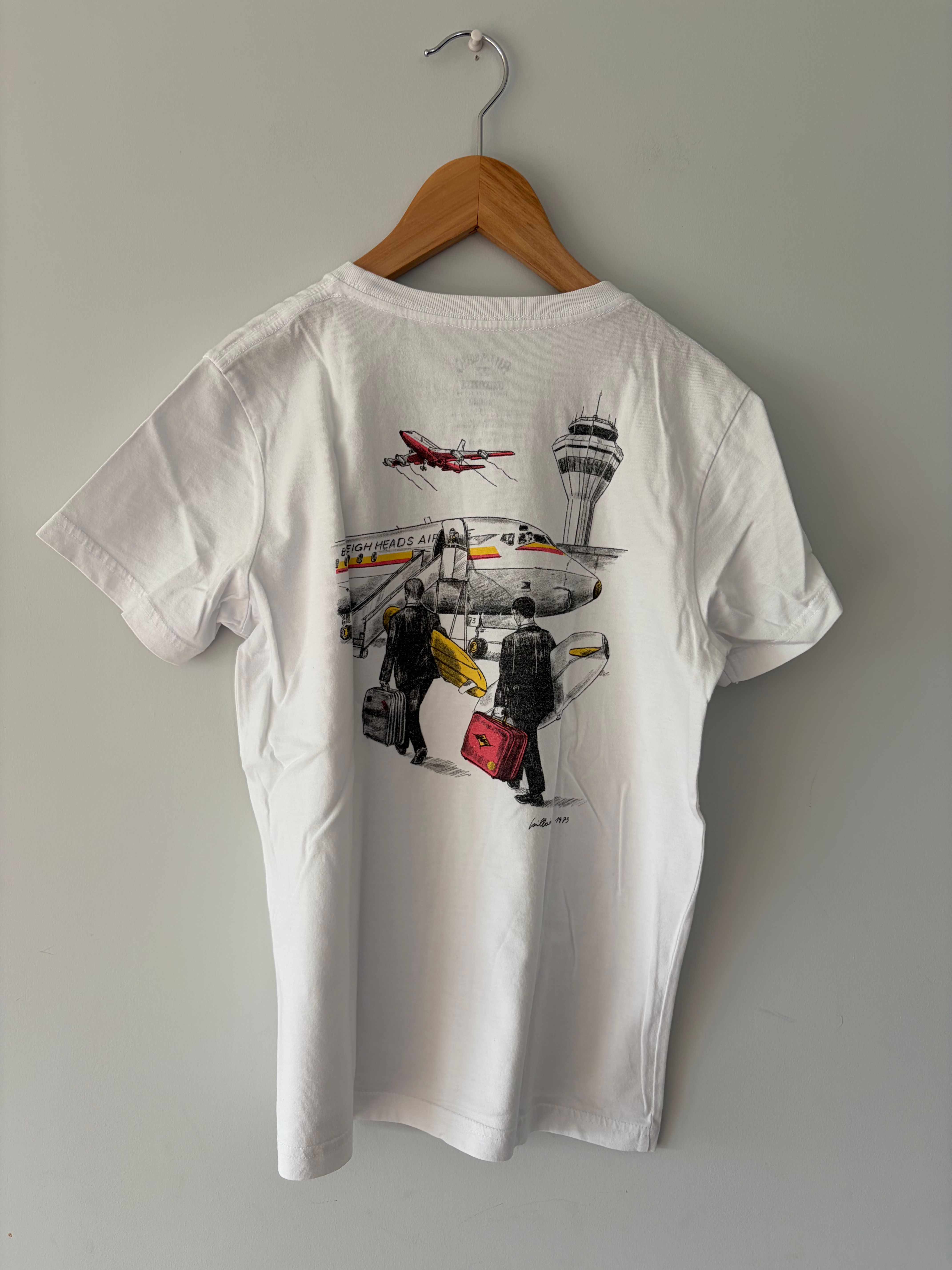 witte t-shirt print achteraan billabong 140