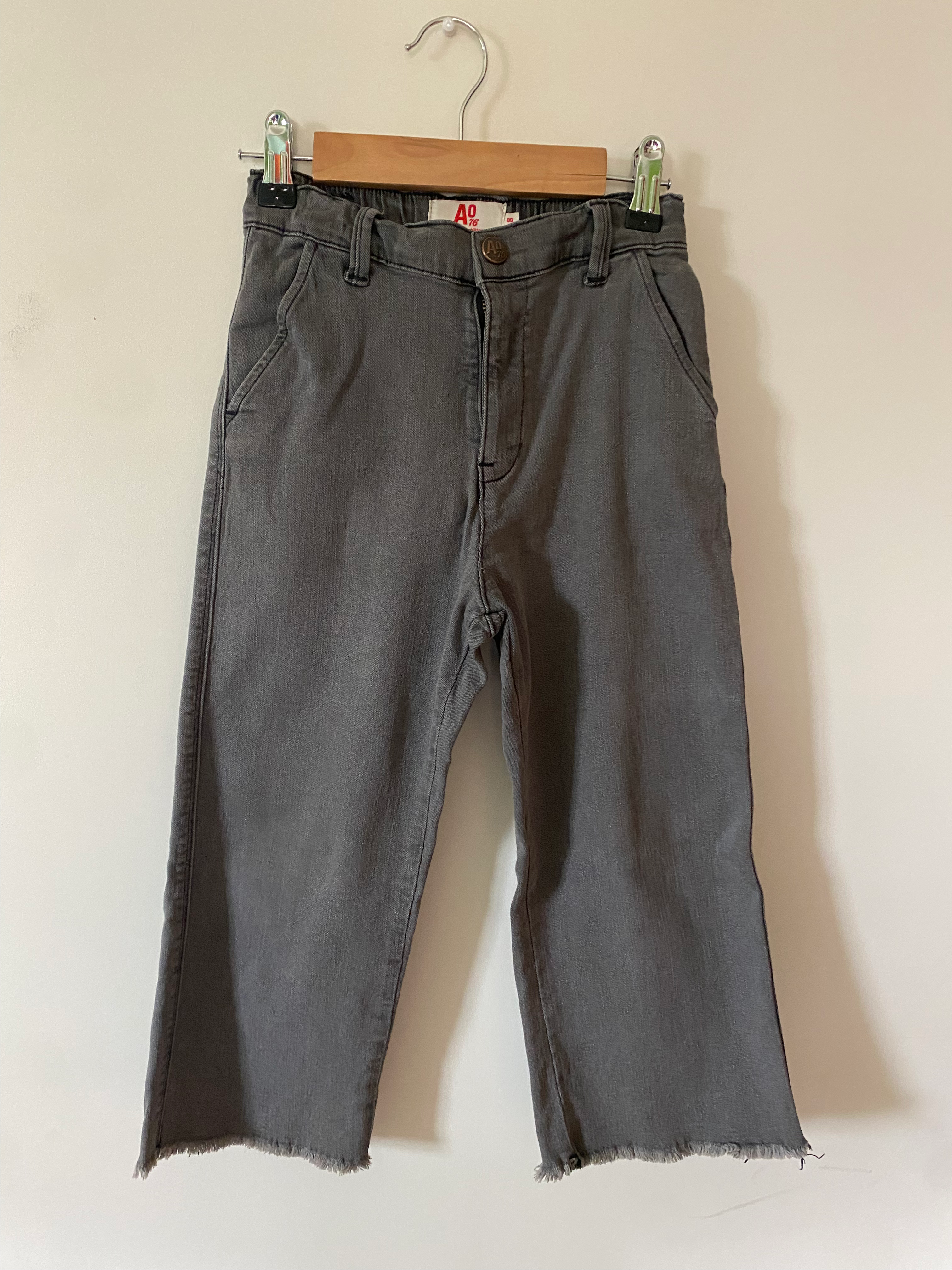 donker grijze jeans broek AO76 128