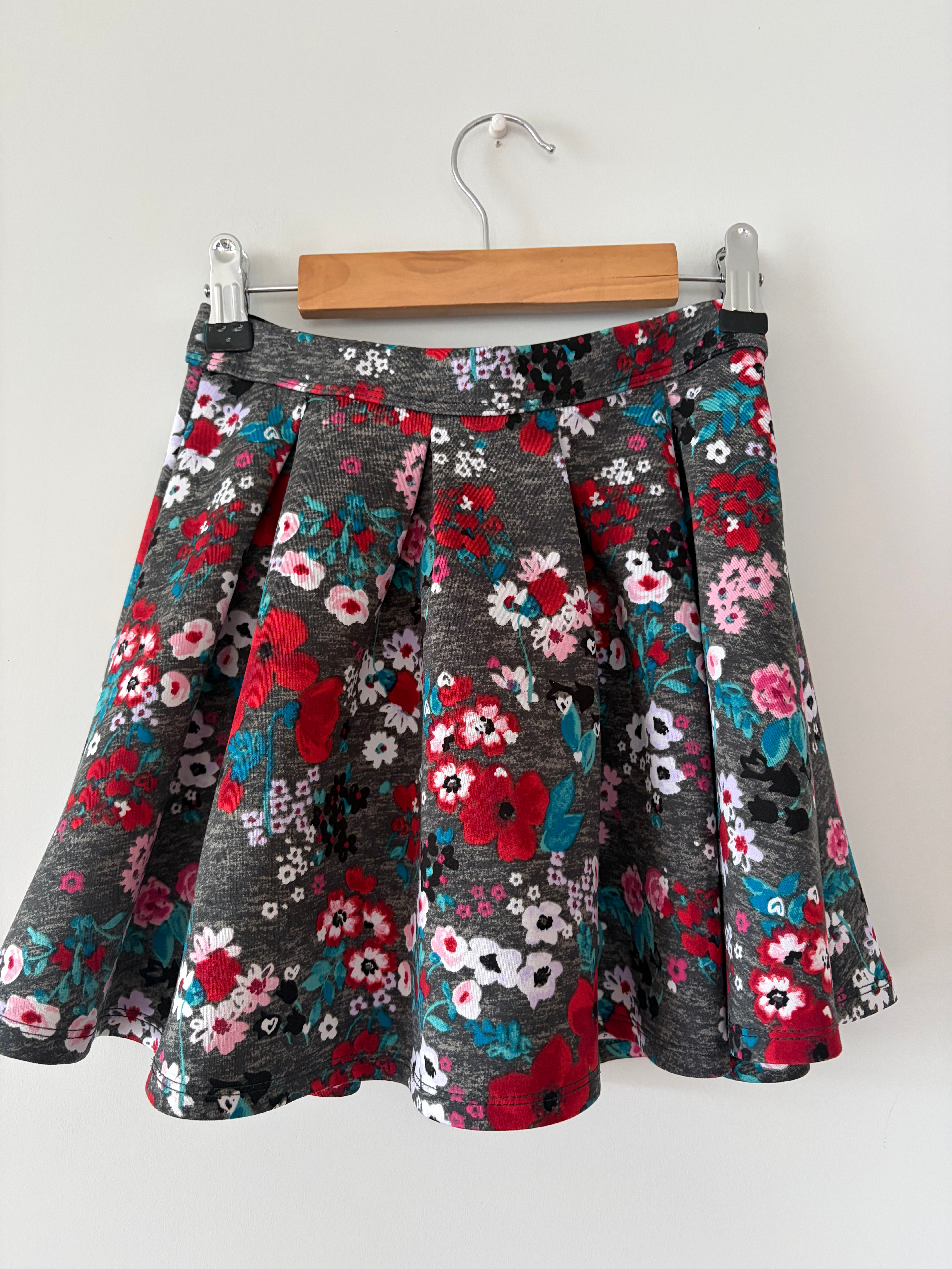 grijs rokje bloemen print abercrombie 134/140