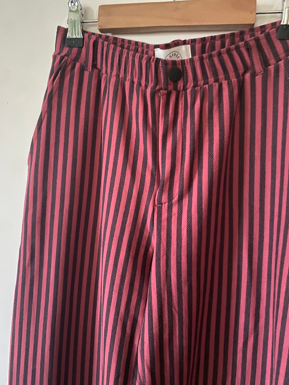 Thumbnail: bordeaux gestreepte broek nieuw sproet & sprout 152