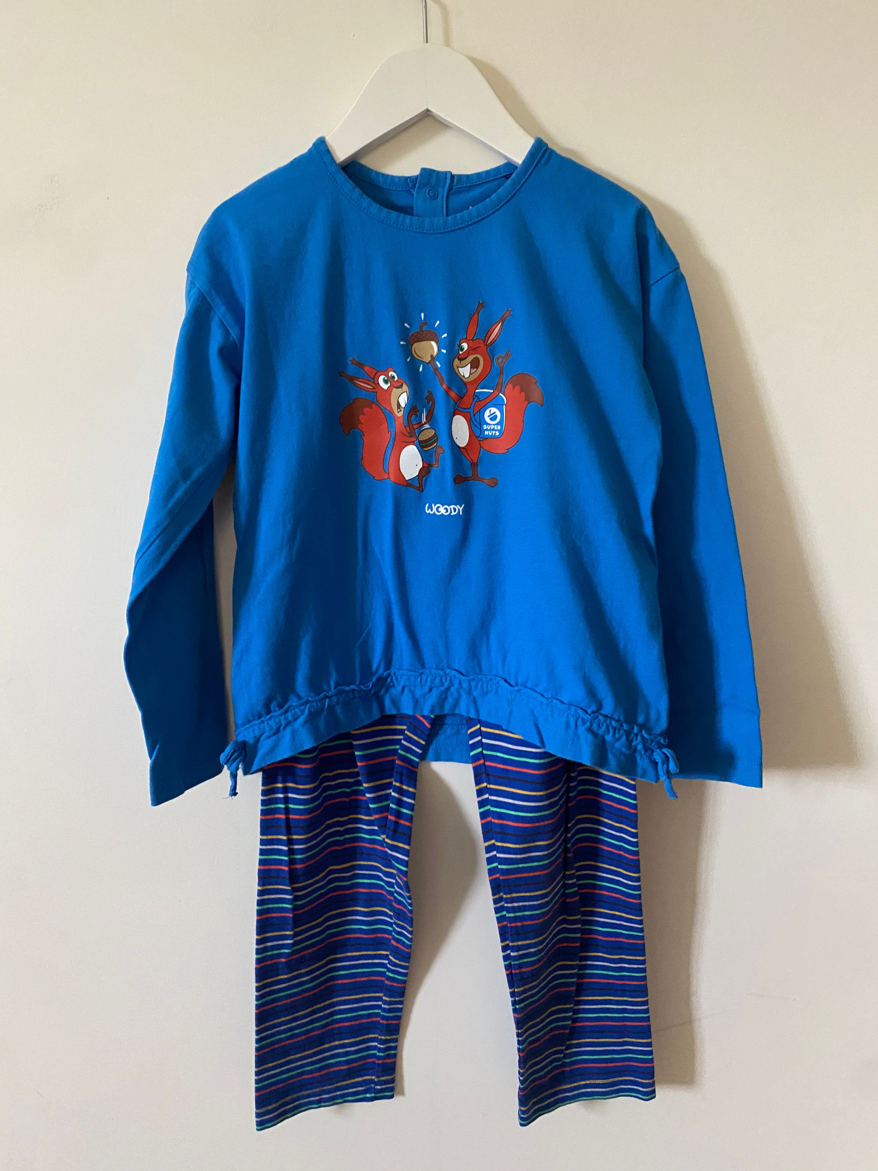 blauwe pyjama eekhoorns woody 128