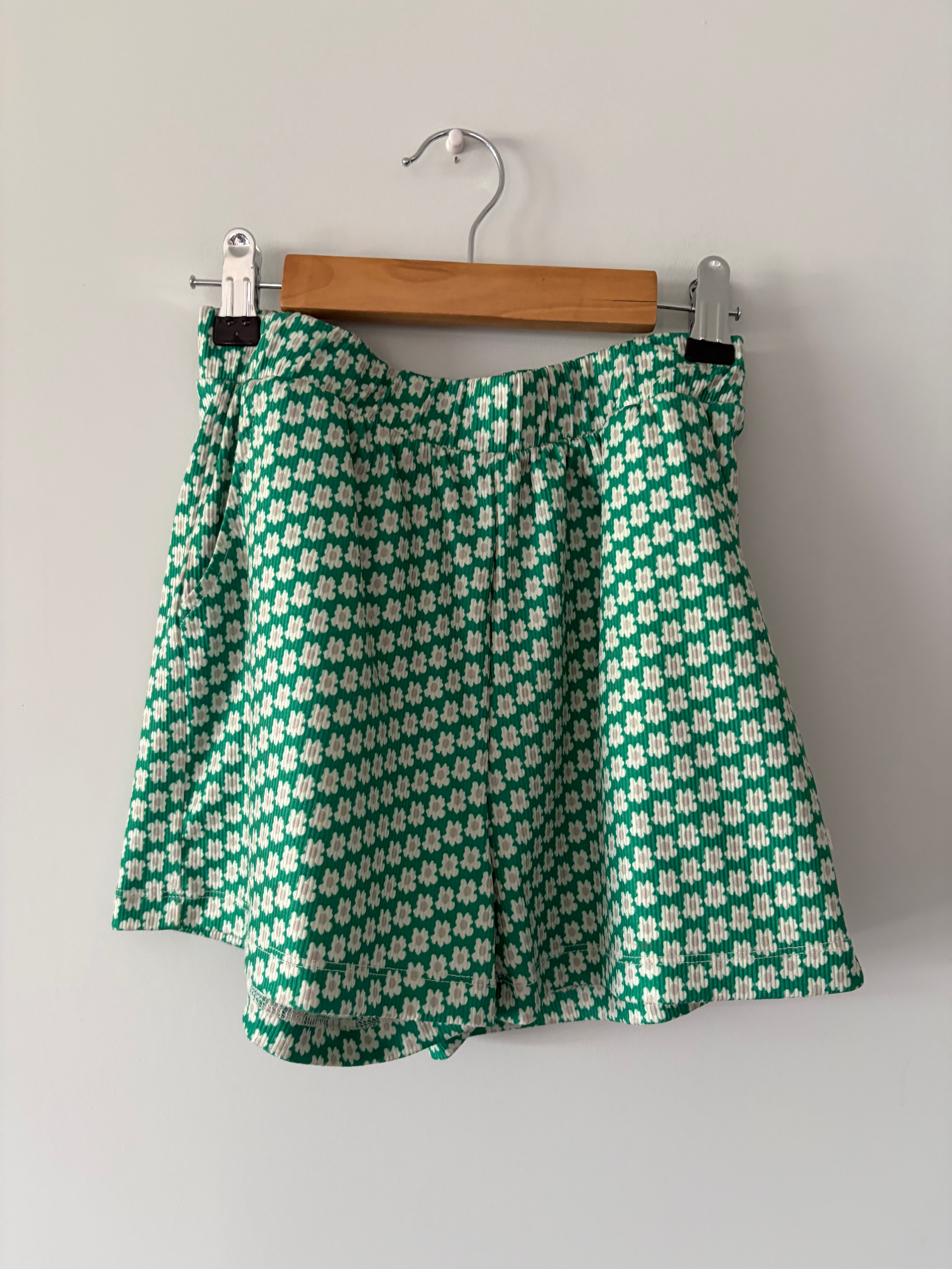 groene short bloemen print awesome 152