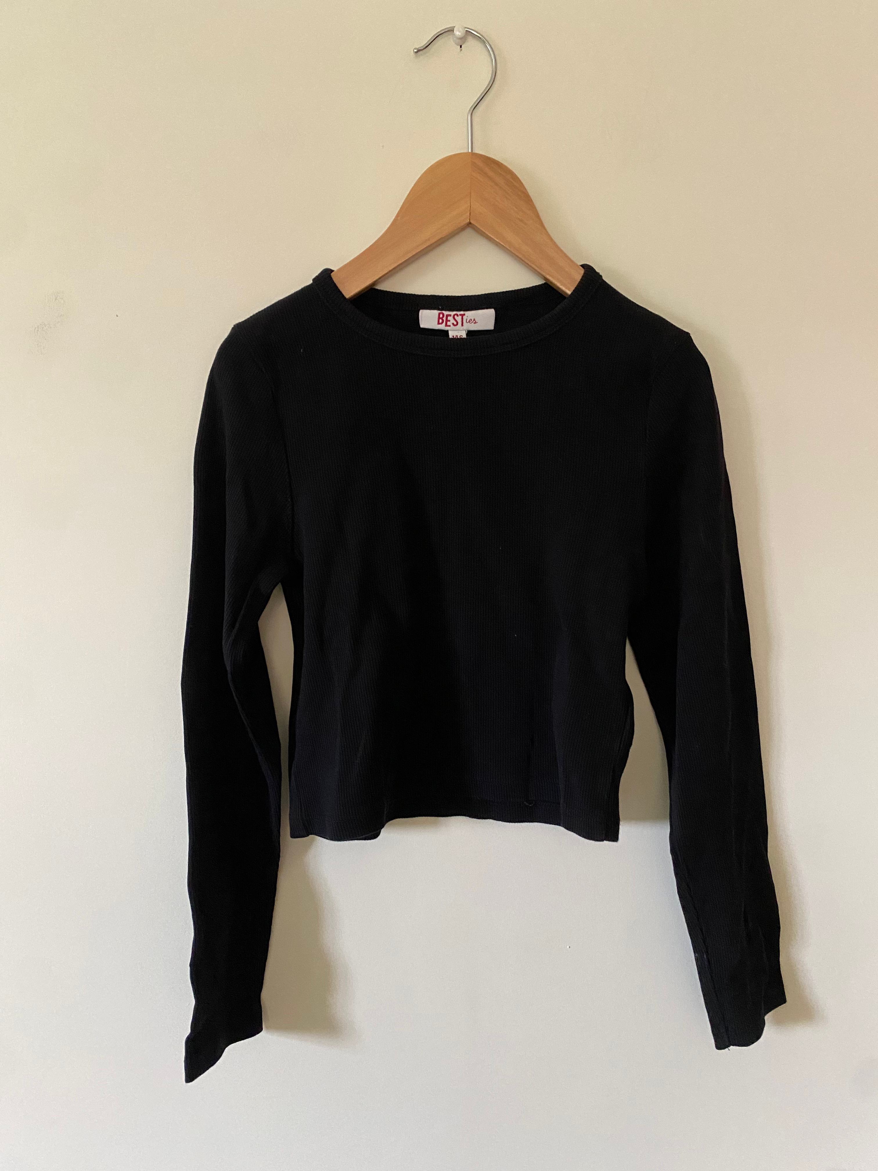 zwarte ribstof longsleeve JBC 146