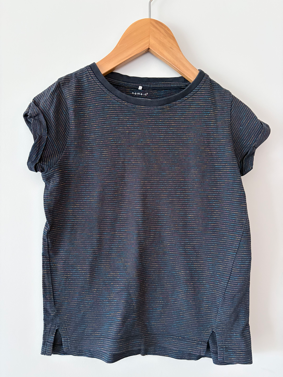 Thumbnail: donker blauw gestreepte t-shirt name it 116