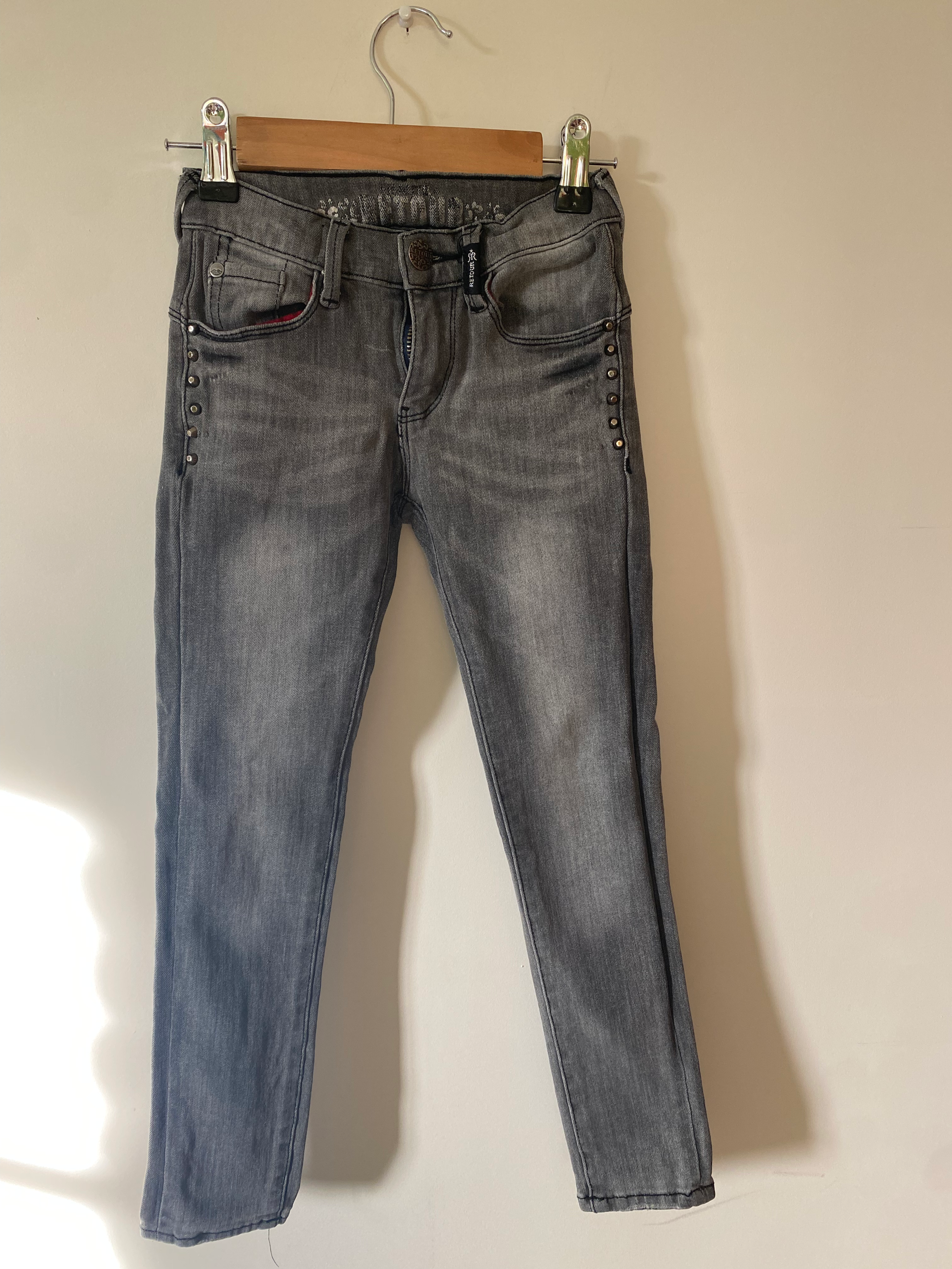 grijze skinny jeans broek retour 122