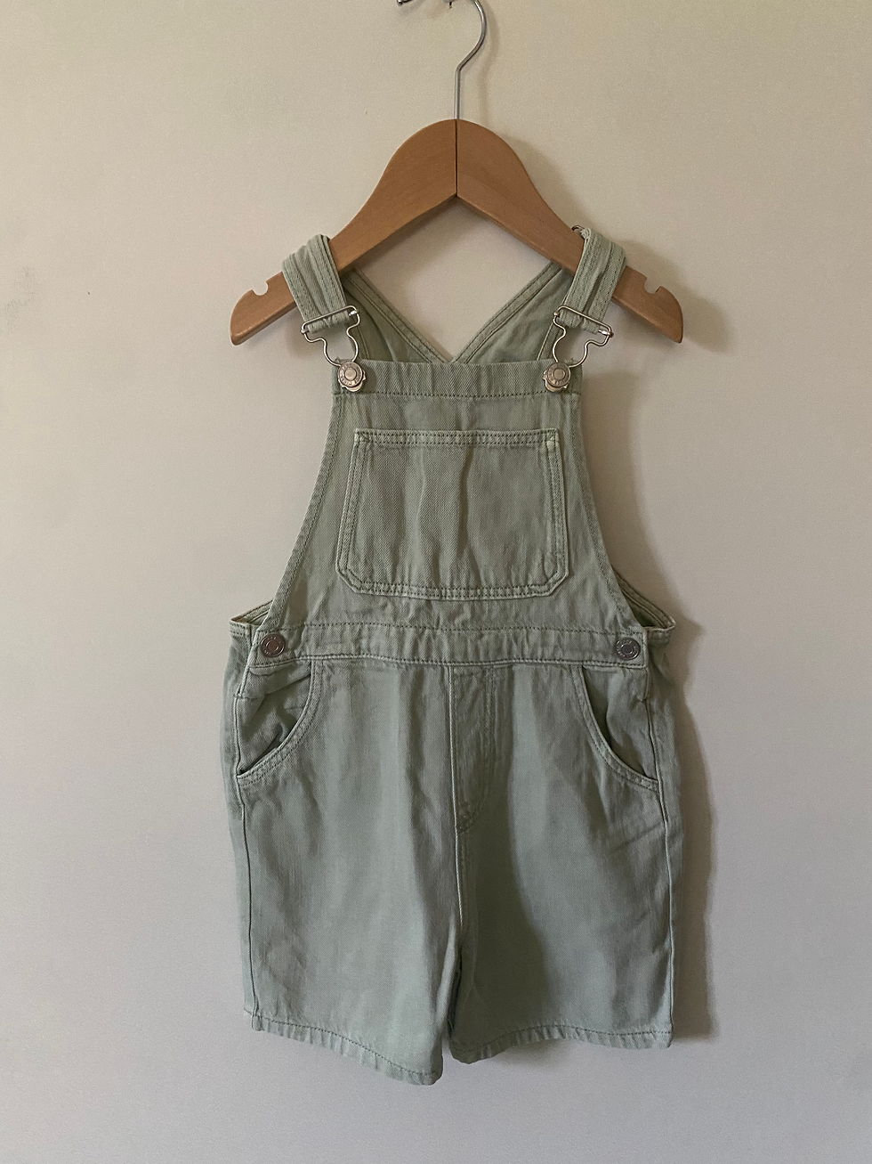 Thumbnail: groene jeans salopette zara 98