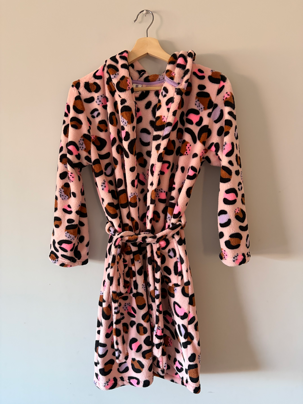 Thumbnail: roze badjas print hema 146/152