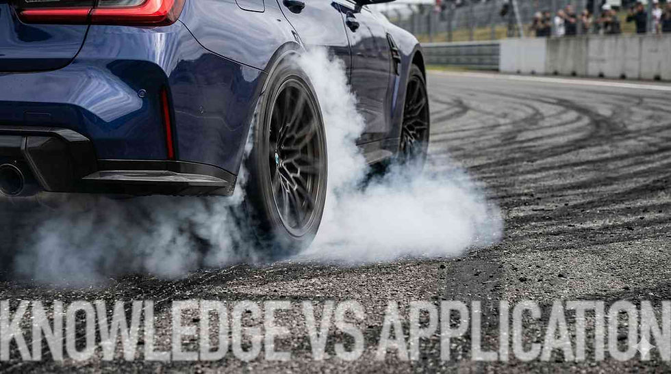 Tires smoking taking off