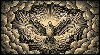 Dove-Holy Spirit woodcut