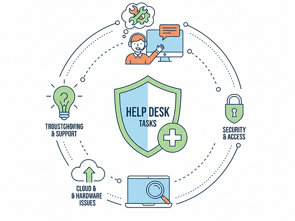 Quality assurance testing process with help desk ticket system handling customer and QA tester inquiries for review and resol