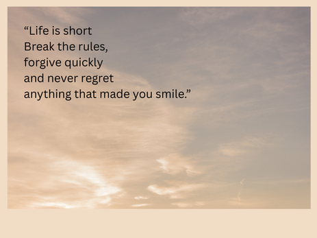 "We all have karma - that is the end of our life: Dust comes back to dust" money, diamonds, everything returns to dust."