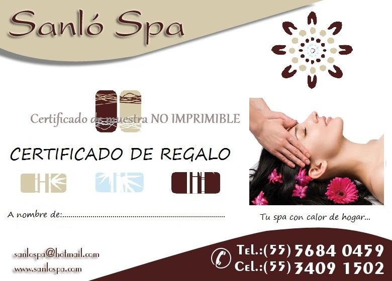spa certificados de regalo