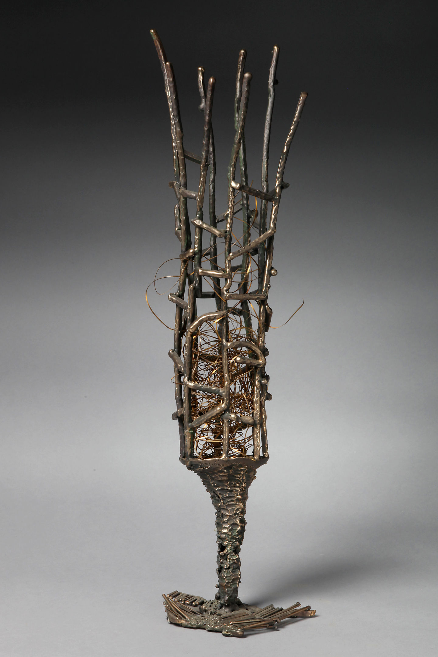 4. Title, Villi Vase, Cast Bronze, Ht. 17 in. W 6 in. D 7 in. (1)