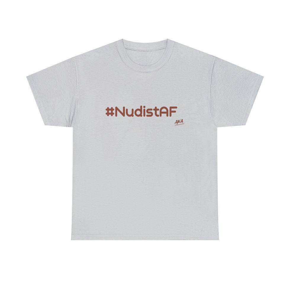 Thumbnail: #NUDIST AF SHIRT - brown lettering
