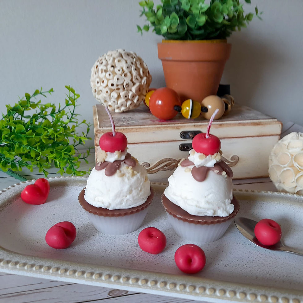 Thumbnail: Scented candle cupcake "Vanilla ice" 1 pc.