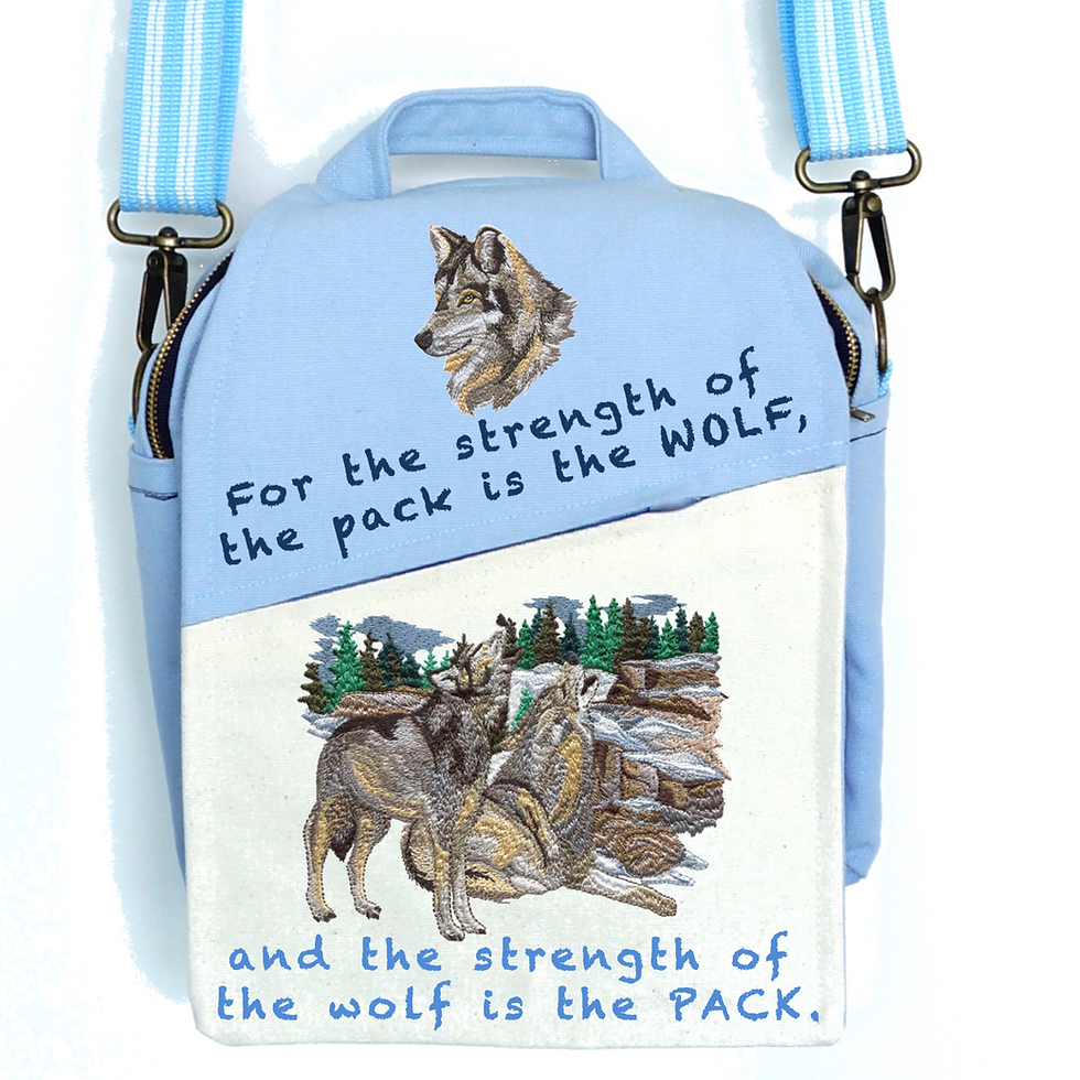 Miniatura: CANVAS MESSENGER BAG The Strength of the WOLF