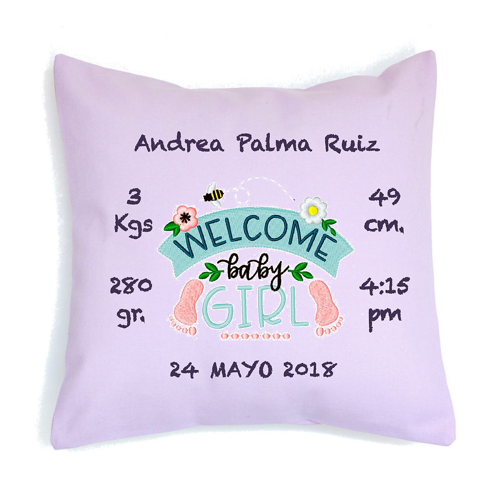 Miniatura: COJINES PERSONALIZADOS Welcome Baby Girl