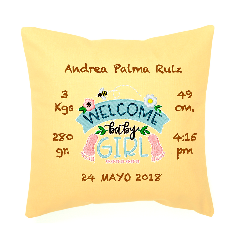 Miniatura: COJINES PERSONALIZADOS Welcome Baby Girl