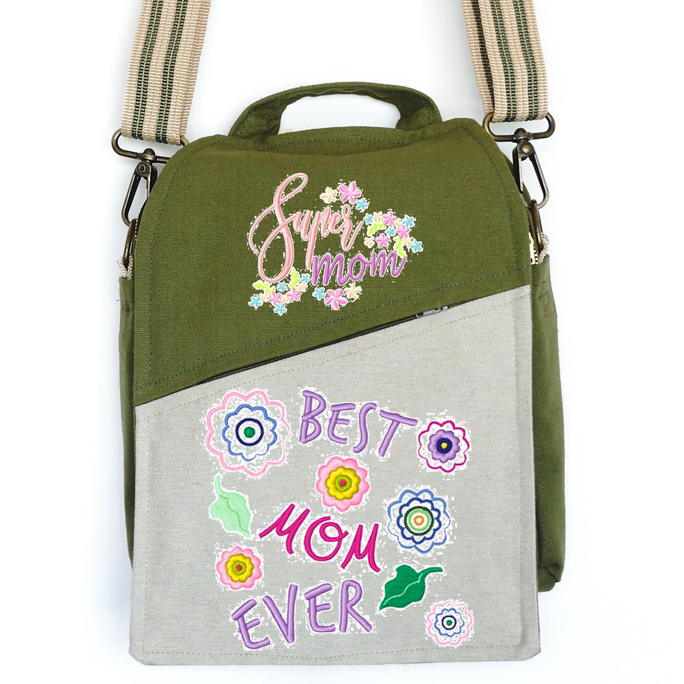 Miniatura: CANVAS MESSENGER BAG Best Mom Ever