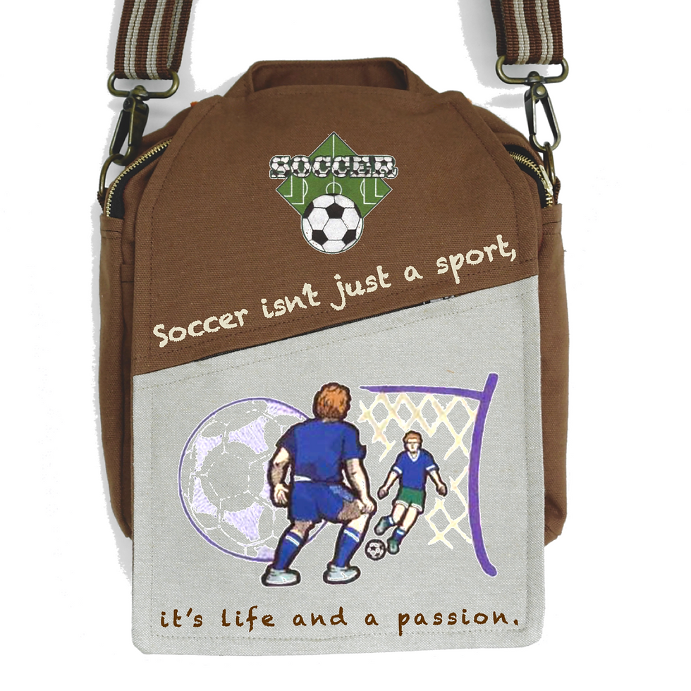 Miniatura: CANVAS MESSENGER BAG Soccer is Life