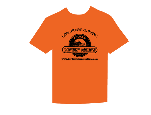 Adult Orange short sleeve T-shirt | border-riders-club